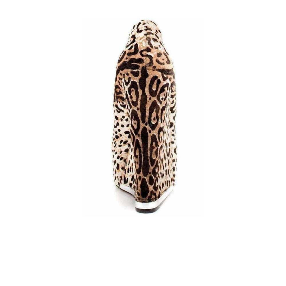 L.A.M.B. - Leopard Print Leather Wedge - US 5.5 - Picture 4 of 6